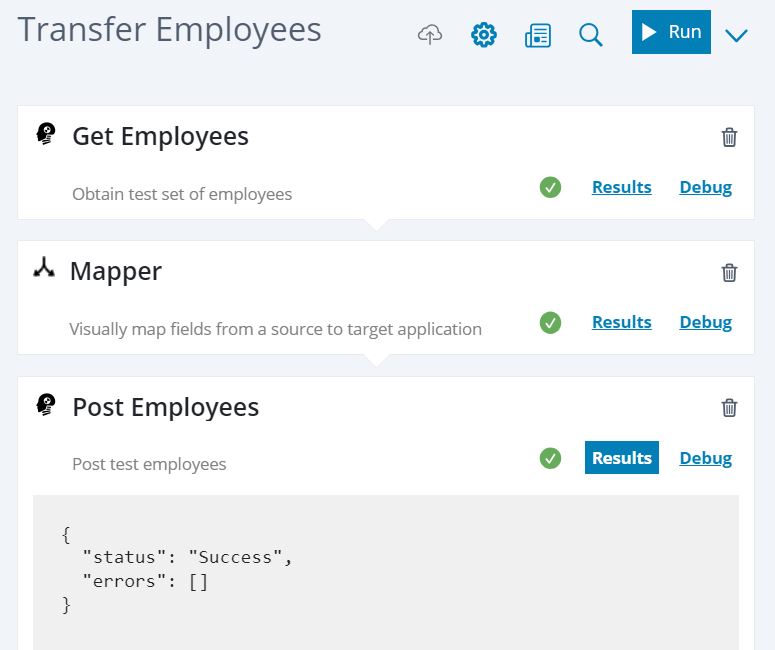 Workflow results